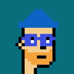 Cartoonish Pixelated Man