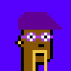 Cartoonish Pixelated Man