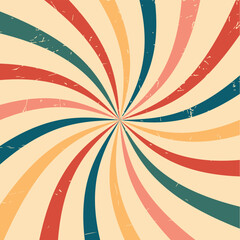 Retro background twisted color spiral