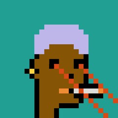 Obraz premium Cartoonish Pixelated Man