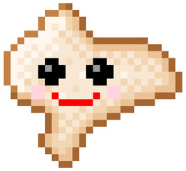 Fototapeta premium Smile shape icon pixel art. Vector illustration. 