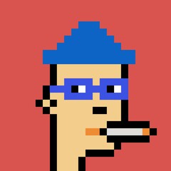 Cartoonish Pixelated Man