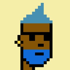 Obraz premium Cartoonish Pixelated Man