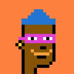 Cartoonish Pixelated Man