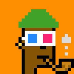 Obraz premium Cartoonish Pixelated Man