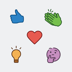Reaction icon set