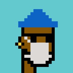 Fototapeta premium Cartoonish Pixelated Man