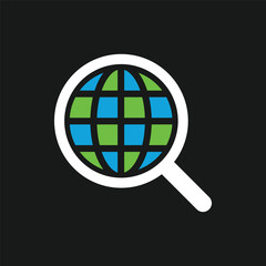 Search the globe icon