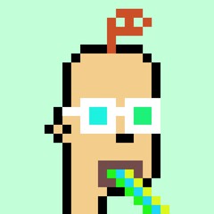 Cartoonish Pixelated Man