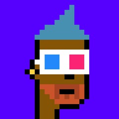 Cartoonish Pixelated Man