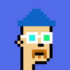 Cartoonish Pixelated Man