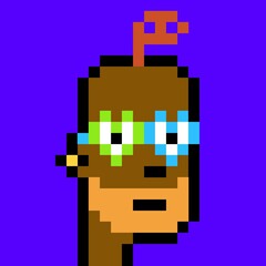 Cartoonish Pixelated Man