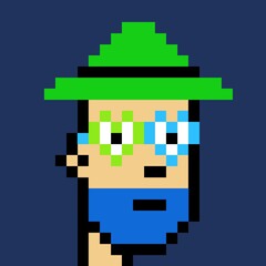 Fototapeta premium Cartoonish Pixelated Man