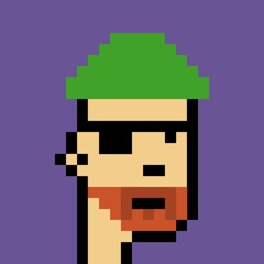 Cartoonish Pixelated Man