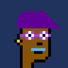 Cartoonish Pixelated Man