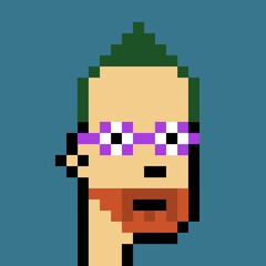 Cartoonish Pixelated Man