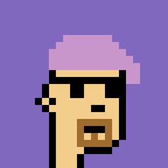 Cartoonish Pixelated Man