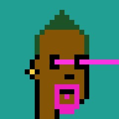 Obraz premium Cartoonish Pixelated Man