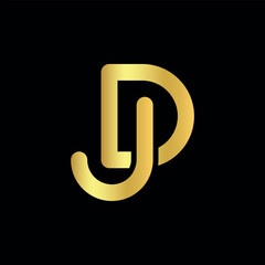 Alphabet Letter JD Logo Design