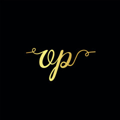 Alphabet Letter OP Logo Design