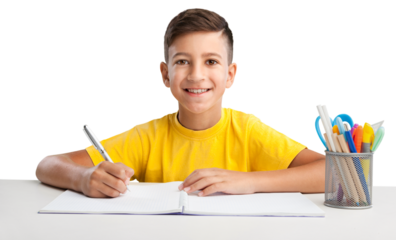 The child learning in school or home. Education concept