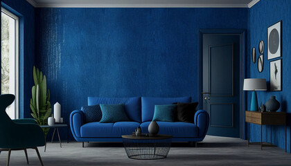 Royal Blue Living room texture background #2