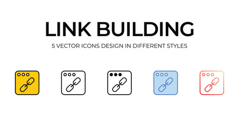 link building icons set vector illustration. vector stock,