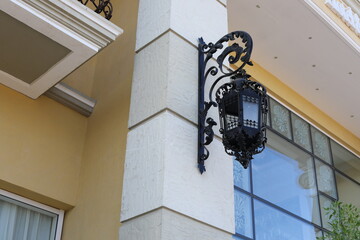 street lamp on the wall