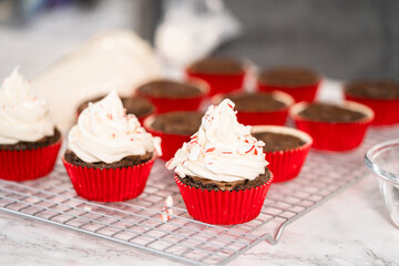 Chocolate peppermint cupcakes