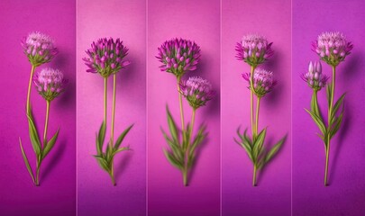  a bunch of flowers that are on a pink background with a pink background and a pink background with a pink background and a pink background with a pink background.  generative ai