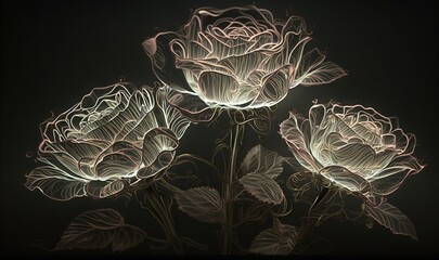  a bunch of flowers that are sitting in the middle of the night time picture of a bunch of flowers that are sitting in the middle of the night time picture of the night time.  generative ai
