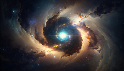 Pulsar in outer space - Space wallpaper - Generative AI