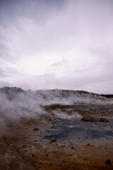 Iceland Landscape Seltun Geothermal Area