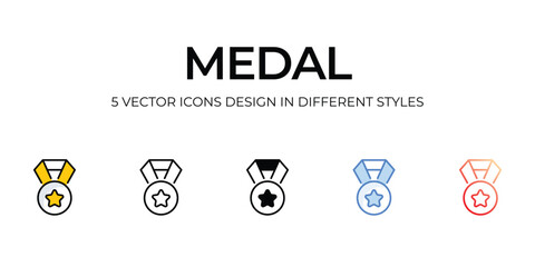 medal icons set vector illustration. vector stock,