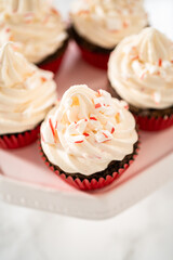 Chocolate peppermint cupcakes