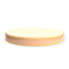 Golden Podium 3D Render Object