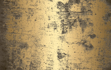 Gold vector texture for cover design, cards, flyers, poster, banner. Gold paint. Luxury backdrop for design. Stone. Grunge empty blank for text. Hand drawn golden aged backdrop.