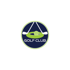 Golf club logo isolated on white background