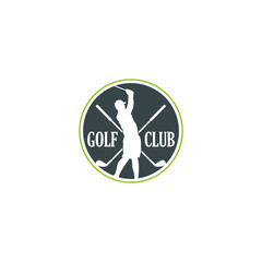 Golf club logo isolated on white background