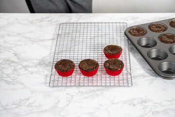 Chocolate peppermint cupcakes