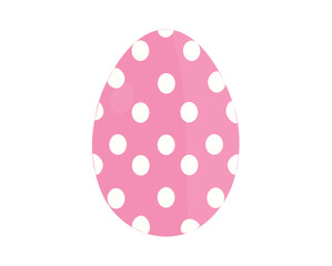 Isolated pink Easter egg. 
