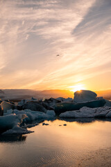 Fototapeta na wymiar Iceland Landscape Jokulsarlon Glacial Lagoon