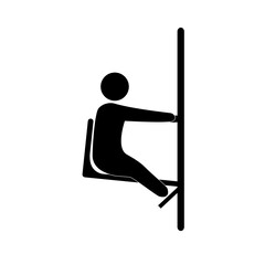 Leg press of a person