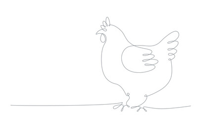 First spring bird hand draw continues one line. Vector stock illustration isolated on white background for wedding, Easter invitation or greeting card. Editable stroke. 