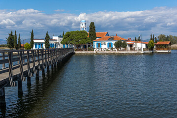 Obraz premium Saint Nicholas Monastery, Porto Lagos, Greece