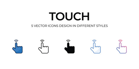 touch icons set vector illustration. vector stock,
