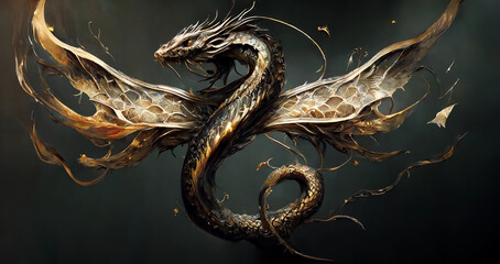 a snake with dragonwings
