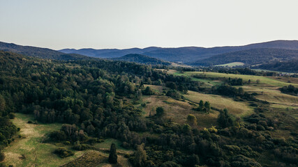 Beautiful view of a mountains. Bieszczady mountains, Poland.