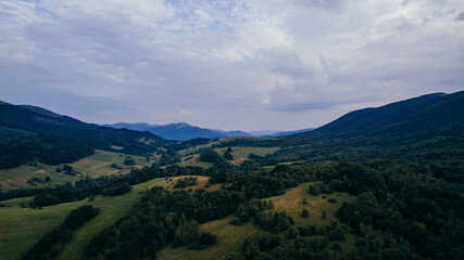 Beautiful view of a mountains. Bieszczady mountains, Poland.