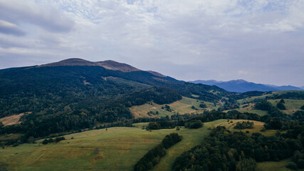 Naklejka premium Beautiful view of a mountains. Bieszczady mountains, Poland.